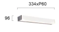 Kinkiet łazienkowy nad lustro Robin chrom szer. 34cm. LED 15W 3000K IP44