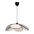 Rattanowa lampa wisząca Margaret beżowa | czarna Ø70cm. E27