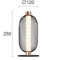 Lampka stołowa Margot czarny | złoty LED 8W 3000K