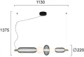 Lampa wisząca Margot czarny | złoty LED 28W 3000K