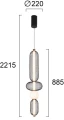 Lampa wisząca Margot czarny | złoty LED 19W 3000K