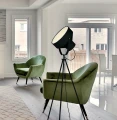 Lampa podłogowa reflektor na trójnogu Balzac czarny E27