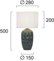 Lampa stołowa Pineaple zielony | biały E27