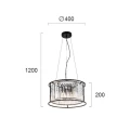 Lampa wisząca Ronda czarny mat Ø40cm. 4xE14