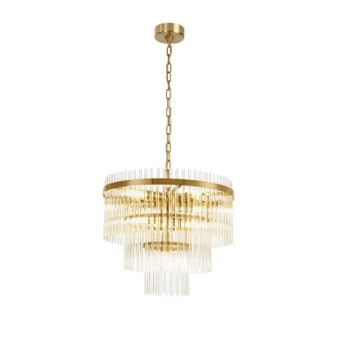 Lampa wisząca | Żyrandol Sabrina złoty Ø45cm. 7xE14