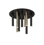 Ballet czarny | złoty Ø42cm. LED dim. 47W 3000K Lampa sufitowa ściemnialna