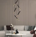 Lampa wisząca ściemnialna Ballet czarny | złoty Ø43cm. LED dim.