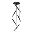 Lampa wisząca ściemnialna Ballet czarny | złoty Ø43cm. LED dim.