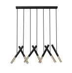 Ballet czarny | złoty LED dim. 37W 3000K Lampa wisząca ściemnialna