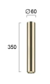 Downlight  | Tuba sufitowa Ballet złoty wys. 35cm. GU10