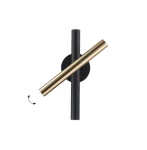 Ballet czarny mat | złoty LED dim. 16W 3000K Ściemnialny kinkiet ścienny regulowany