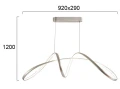 Lampa wisząca Caprice srebrny LED 51W 3000K