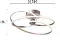 Lampa sufitowa CORT srebrny LED 40W 3000K
