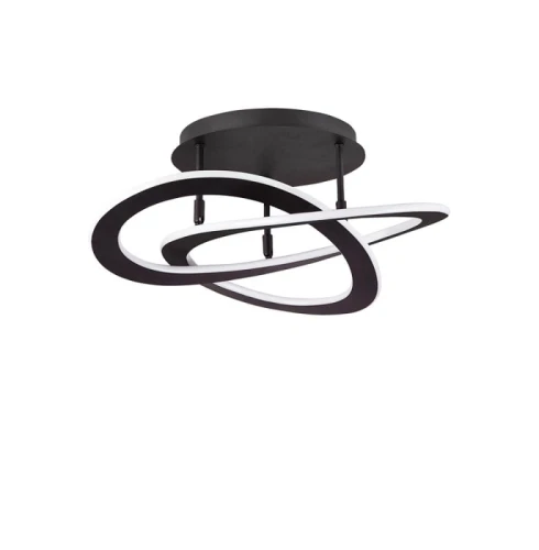 Lampa sufitowa Charlie czarny piaskowy Ø52cm. LED 40W 3000K UGR<20