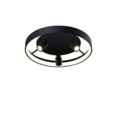 Lampa sufitowa ściemnialna z reflektorami Denis czarny Ø39cm. LED 3 step dim. 38W 3000K CRI>80