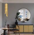 Lampa wisząca tuba Bamboo złoty GU10