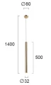 Lampa wisząca | tuba ściemnialna Elliot złoty LED dim. 6W 3000K