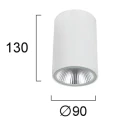 Downlight | Tuba zewnętrzna Dermot biały LED COB 10W 3000K