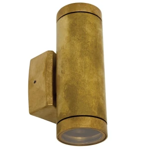 Braso mosiądz 2xGU10 IP65 Kinkiet zewnętrzny góra-dół