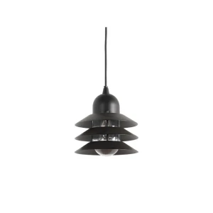 VANT czarna Ø22 cm zewnętrzna lampa wisząca E27 IP44