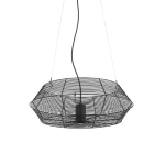 Orance czarny ø60cm. GU10 IP44 Zewnętrzna lampa wisząca z kwietnikiem