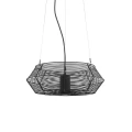 Zewnętrzna lampa wisząca z kwietnikiem Orance czarny ø45cm. GU10 IP44