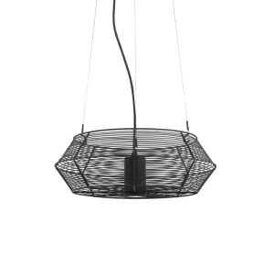 Orance czarny ø45cm. GU10 IP44 Zewnętrzna lampa wisząca z kwietnikiem