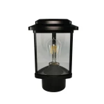 Tes czarna wys. 30cm. E27 IP23 Trójkątna lampa ogrodowa stojąca