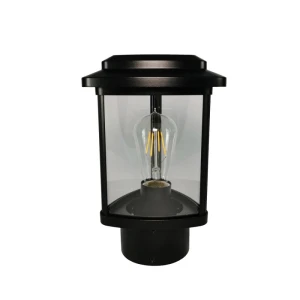 Tes czarna wys. 30cm. E27 IP23 Trójkątna lampa ogrodowa stojąca