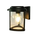 Tes czarny E27 IP23 Trójkątny kinkiet zewnętrzny