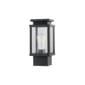 Niska czarna lampa ogrodowa stojąca Ola 28 cm E27 IP33