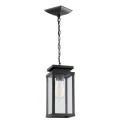 Czarna zewnętrzna lampa wisząca Ola E27 IP23