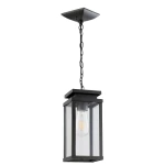 Ola czarna zewnętrzna lampa wisząca E27 IP23