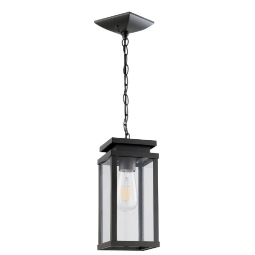 Czarna zewnętrzna lampa wisząca Ola E27 IP23