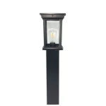 Fin czarna wys. 80cm. E27 IP33 Lampa ogrodowa stojąca