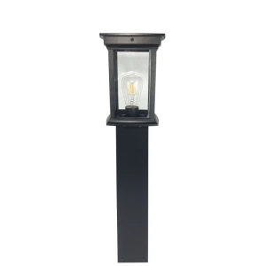 Fin czarna wys. 80cm. E27 IP33 Lampa ogrodowa stojąca