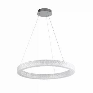 Lux & Belle chrom ø60cm. Dim. LED 37W 3000K Lampa wisząca ściemnialna