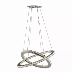 Clover 2Lt chrom | kryształ ø55cm. LED 28W 4000K Lampa wisząca