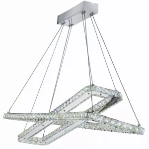 Clover 2Lt chrom | kryształ LED 60W 3000K Lampa wisząca