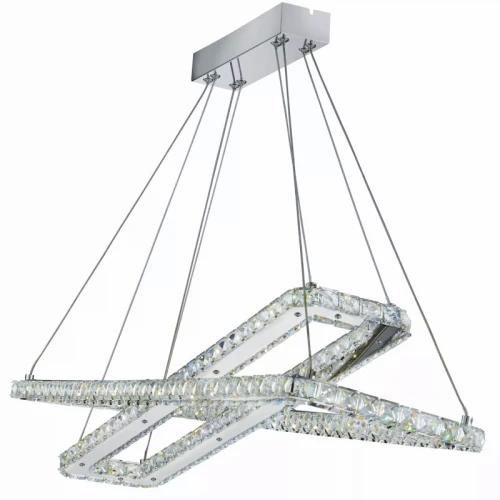 Lampa wisząca Clover 2Lt chrom | kryształ LED 60W 3000K