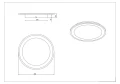 Lampa sufitowa ściemnialna z pilotem GLACE czarny LED 3 step dim. | dim. 21,5W 2700-6500K