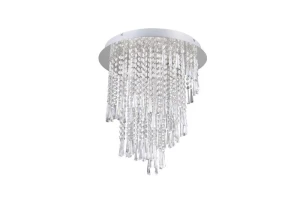 POMP chrom LED 3 step dim. 30W 2700-6500K Lampa sufitowa ściemnialna z pilotem