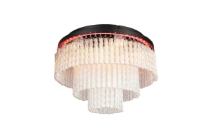 VONO czarny ø40 LED dim. RGB 17W + 3W 2700 - 6500K Lampa sufitowa z pilotem