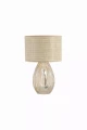 Lampa stołowa szkło - rattan Diane 1Lt szampański | beż E27