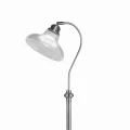 Lampa podłogowa Bistro III srebrny satyna & szkło w stylu Holphane E27