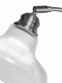 Lampa stołowa Bistro III chrom satyna & szkło w stylu Holphane E27