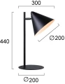 Lampa stołowa. Regulowany kierunek świecenia Senik czarny E27