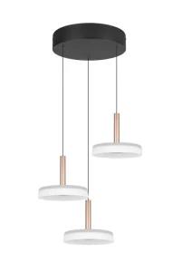 Lampa – Celeste kawowy LED 3 step dim. 3x7,5W 3000K Lampa wisząca ściemnialna