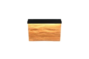 KALEA - Nowoczesna lampa ścienna 1xLED zintegrowany 3000K - kolor drewno jasne i ciemne