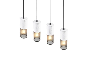 TOSH - Wisząca lampa nowoczesna 4xE27 - kolor czarny